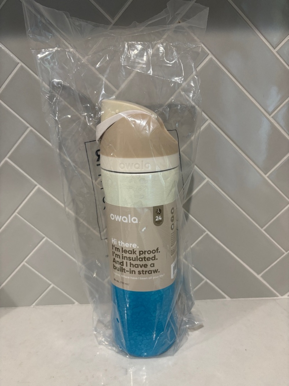 Owala Free Sip Water Bottle Rolling In Birthday Beach Bash Collection 24oz